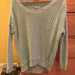 Mint green knit sweater!